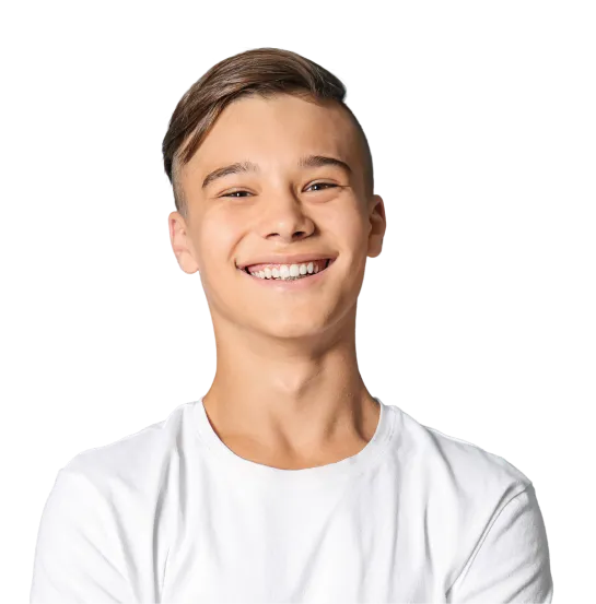 Smiling teen with healthy teeth