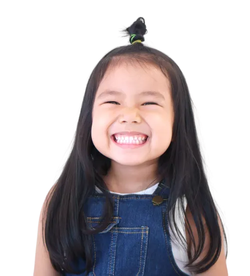 Laughing child at the dentist